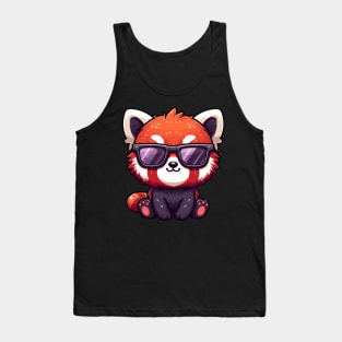 Cute red panda wearing sunglasses Tank Top